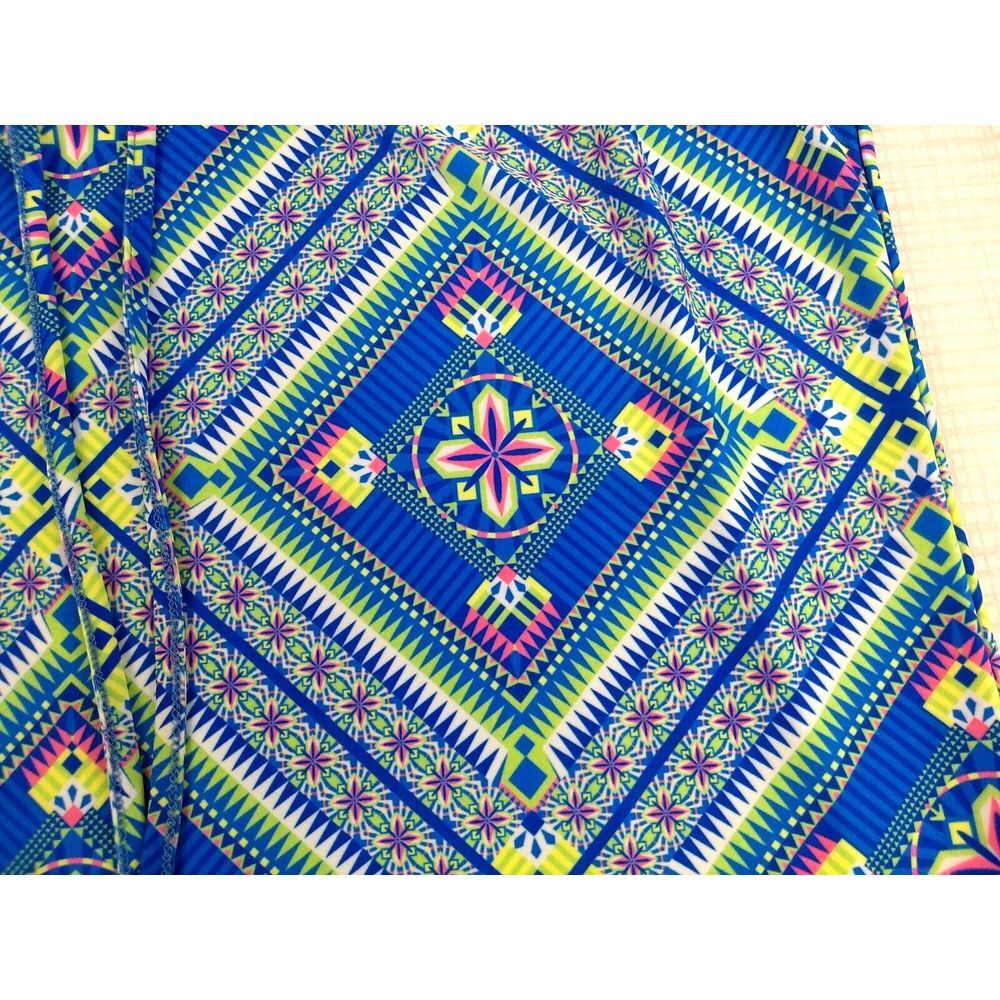 AvaLynn Halter Top String Tie Geometric Blue Pink Sz S Travel Beach Coastal‎ NWT - Picture 7 of 16